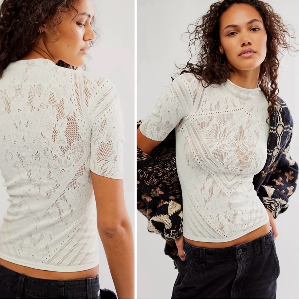 Free People Intimately Give Alittle Seamless Layering Top In White